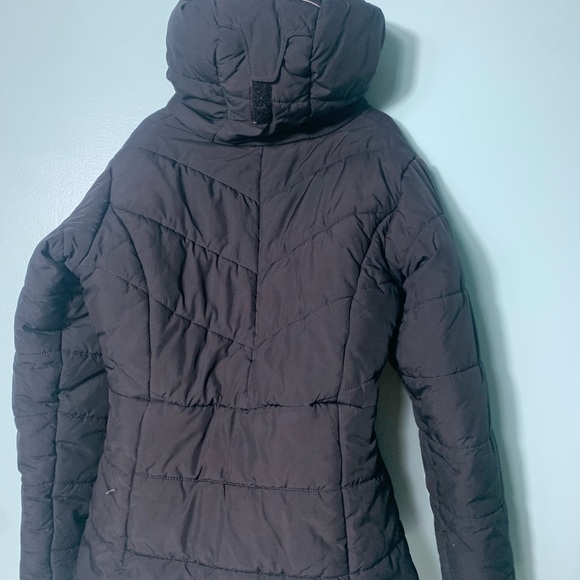 Boys Columbia size 10-12 medium hooded black zip up puffer coat VGUC - Picture 3 of 15